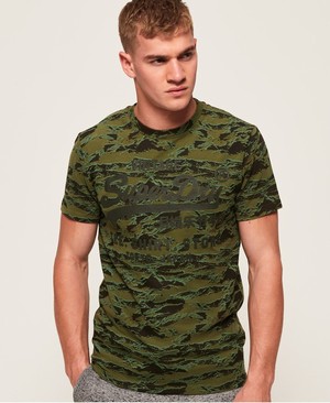 Superdry Ing Shop Camo Férfi Pólók Zöld/Camo | LIBFJ0246